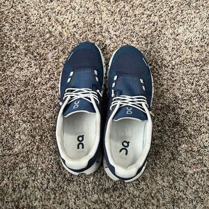 On Running Cloud 4 Women’s Denim Blue Lace-Up Sneakers
